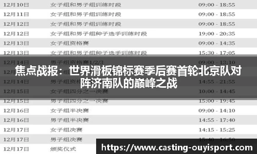 焦点战报：世界滑板锦标赛季后赛首轮北京队对阵济南队的巅峰之战